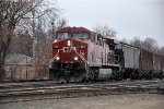 Eastbound grain train departs Humboldt Yard